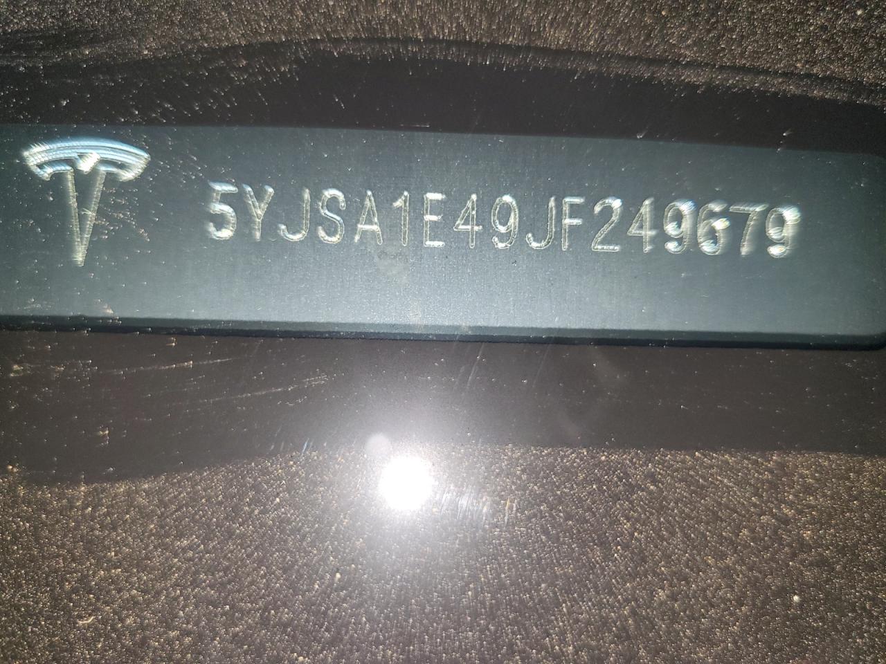 2018 Tesla Model S VIN: 5YJSA1E49JF249679 Lot: 93096965