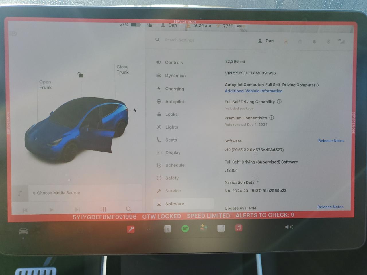 2021 Tesla Model Y VIN: 5YJYGDEF8MF091996 Lot: 91911825