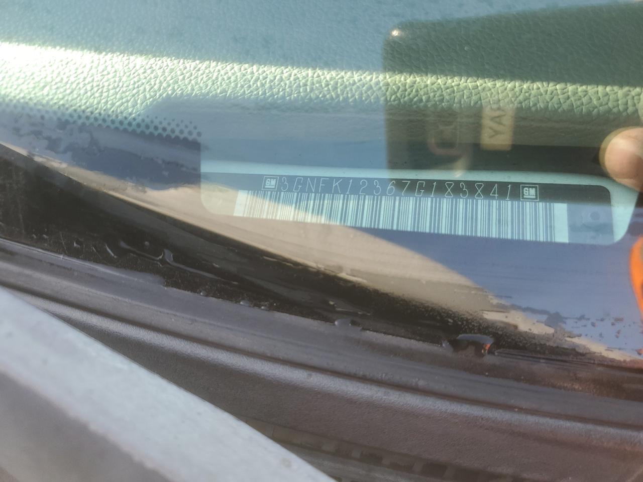 2007 Chevrolet Avalanche K1500 VIN: 3GNFK12367G183841 Lot: 91315985