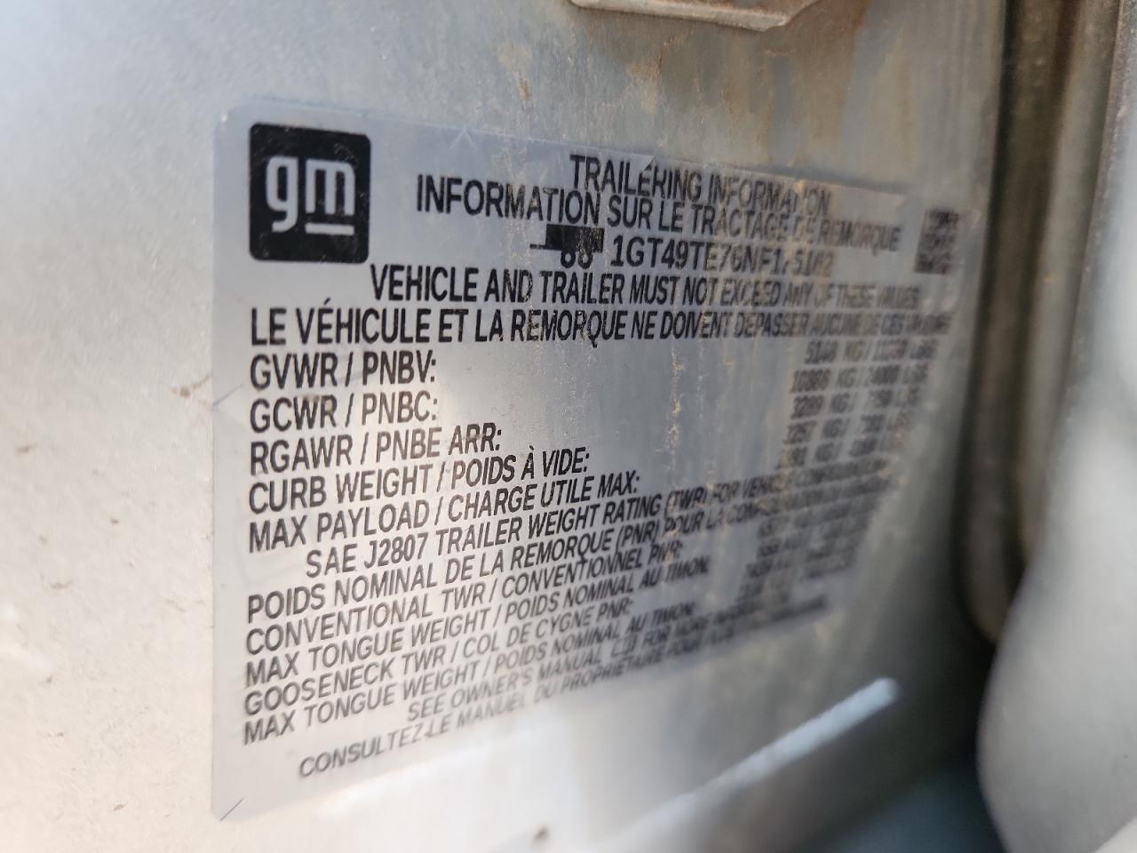 2022 GMC Sierra K3500 Sle VIN: 1GT49TE76NF175162 Lot: 91778665