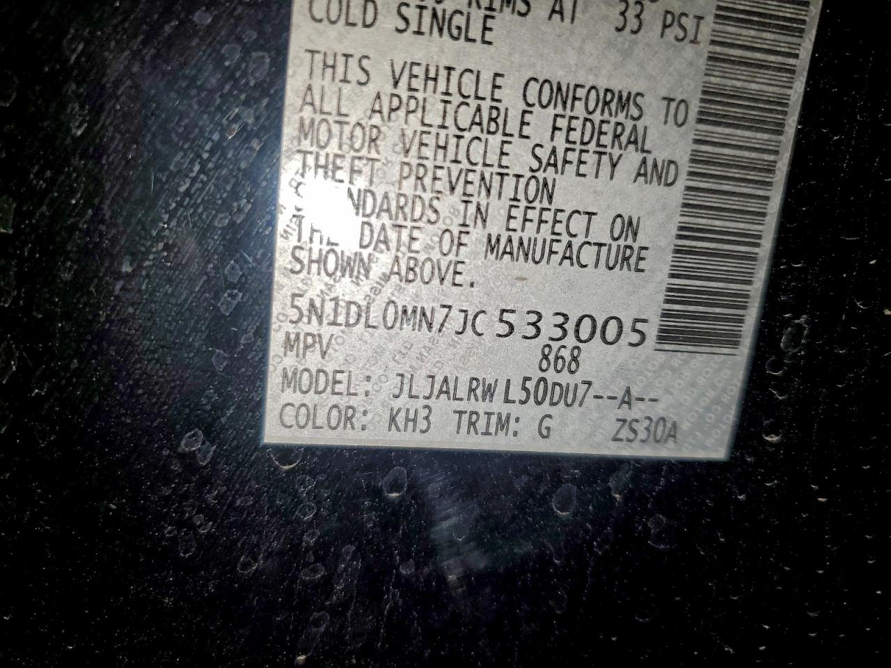 2018 Infiniti Qx60 VIN: 5N1DL0MN7JC533005 Lot: 94814915