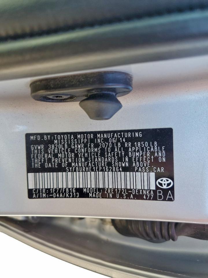 2014 Toyota Corolla L VIN: 5YFBURHE1EP162864 Lot: 93879735