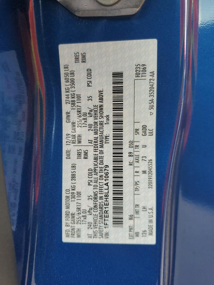 2020 Ford Ranger Xl VIN: 1FTER1EH8LLA10679 Lot: 93303085