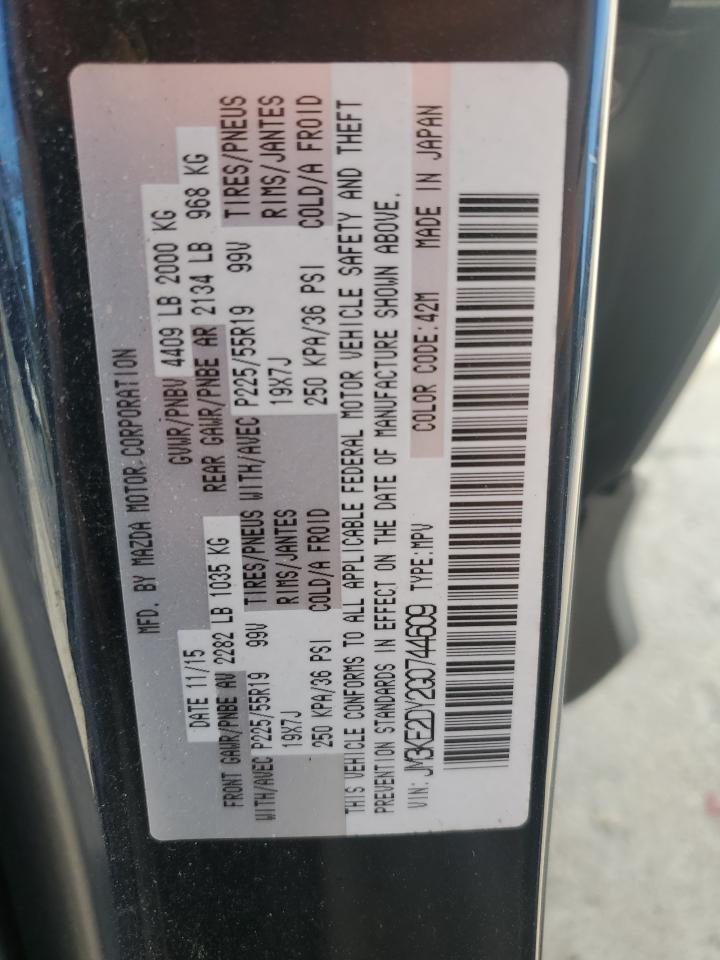 2016 Mazda Cx-5 Gt VIN: JM3KE2DY2G0744609 Lot: 91530025