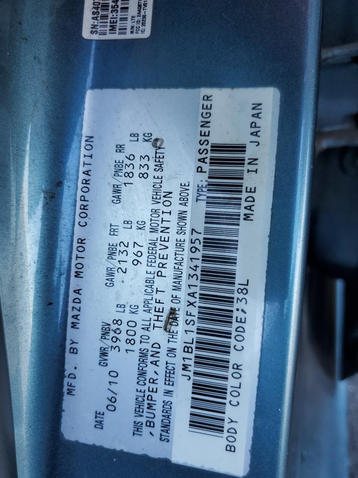 2010 Mazda 3 I VIN: JM1BL1SFXA1341957 Lot: 93286275