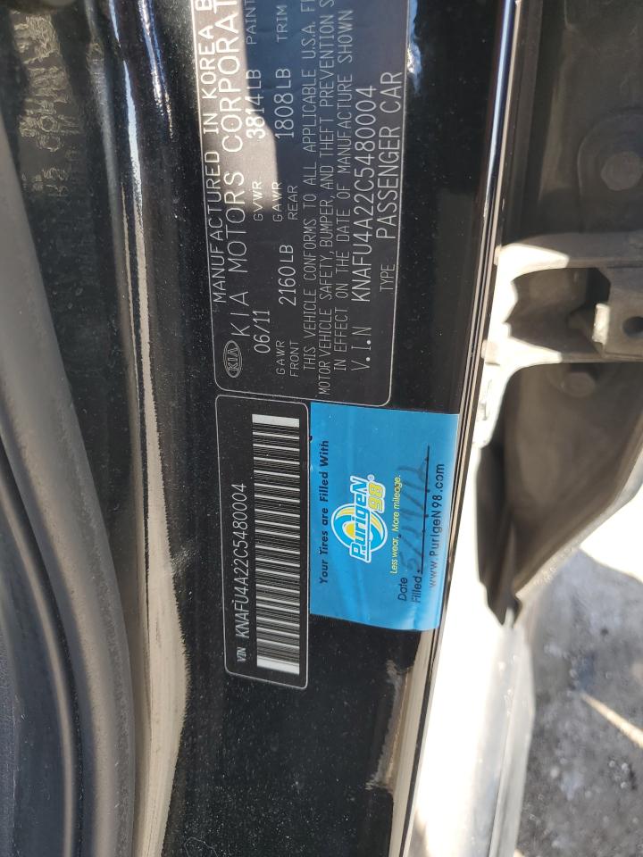 2012 Kia Forte Ex VIN: KNAFU4A22C5480004 Lot: 92103665