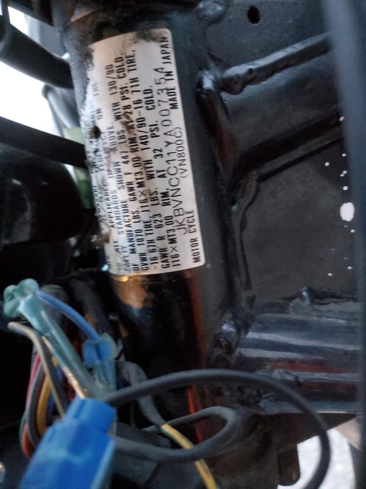 2000 Kawasaki Vn800 C VIN: JKBVNCC11YA007354 Lot: 81163815