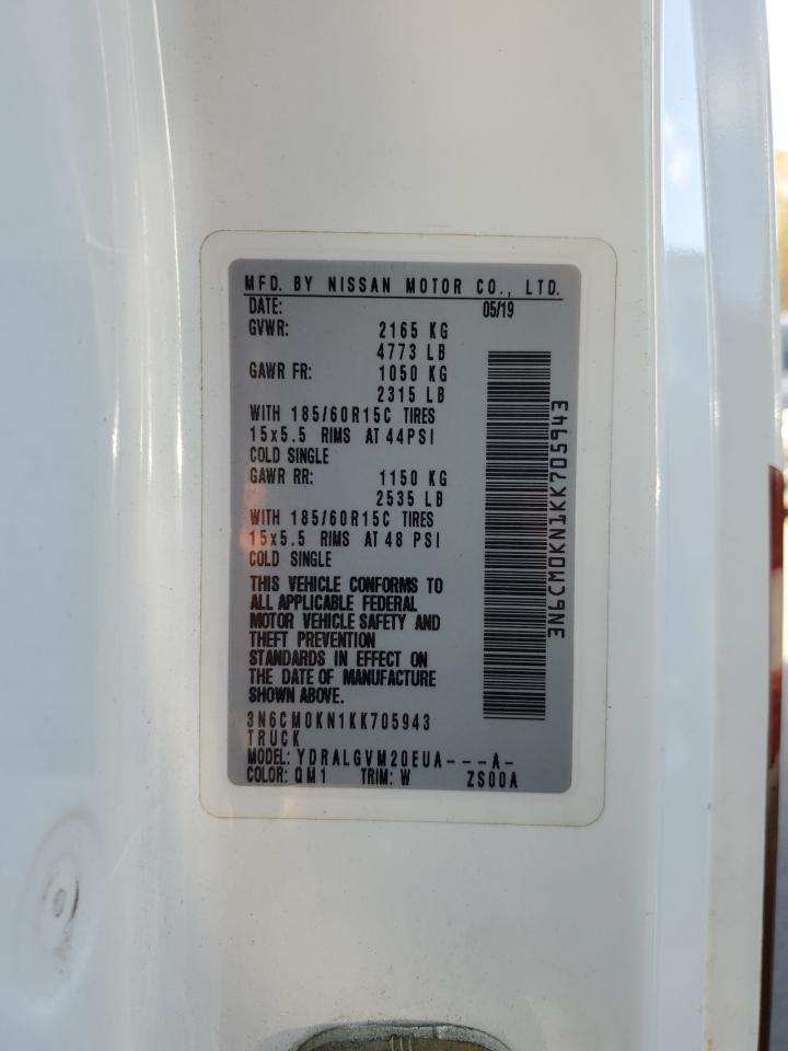 2019 Nissan Nv200 2.5S - Delivery Van VIN: 3N6CM0KN1KK705943 Lot: 94202085