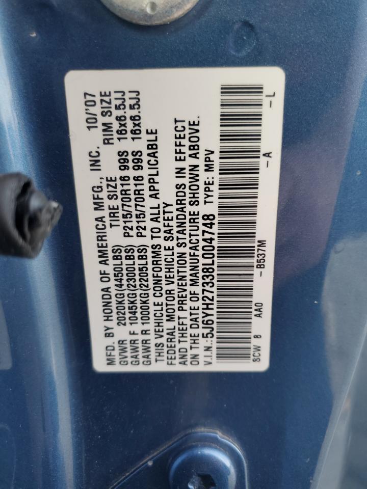 2008 Honda Element Lx VIN: 5J6YH27338L004748 Lot: 92861705