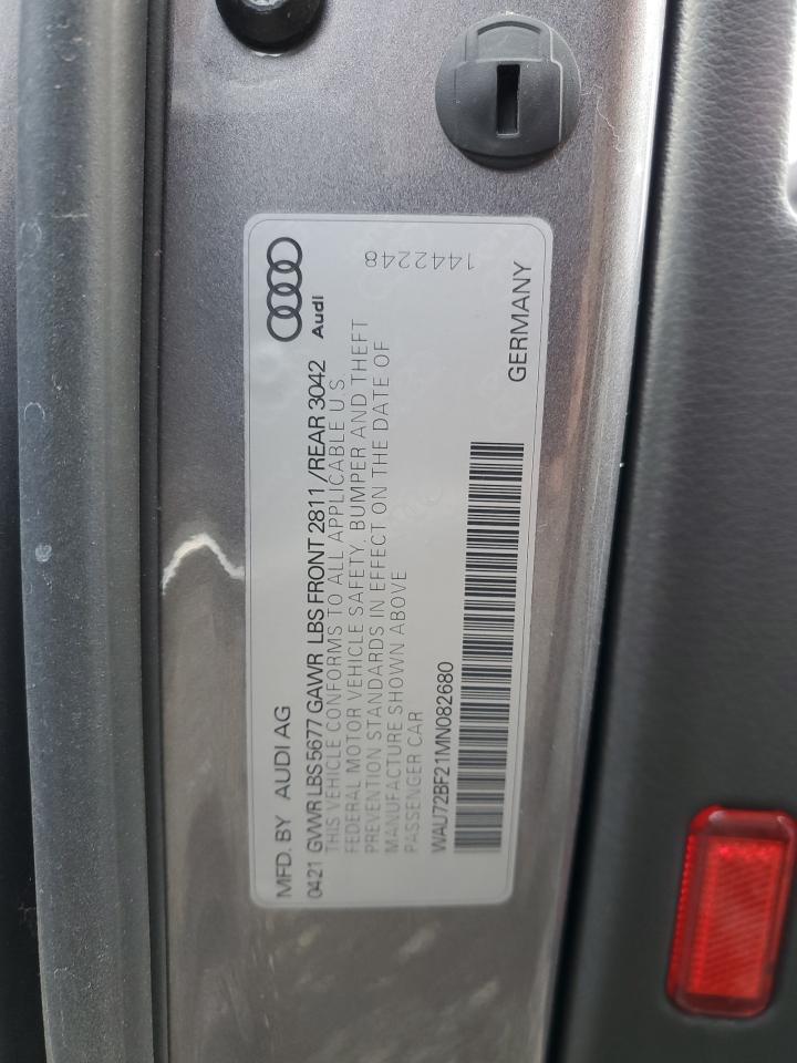 2021 Audi A6 Allroad Premium Plus VIN: WAU72BF21MN082680 Lot: 90914455