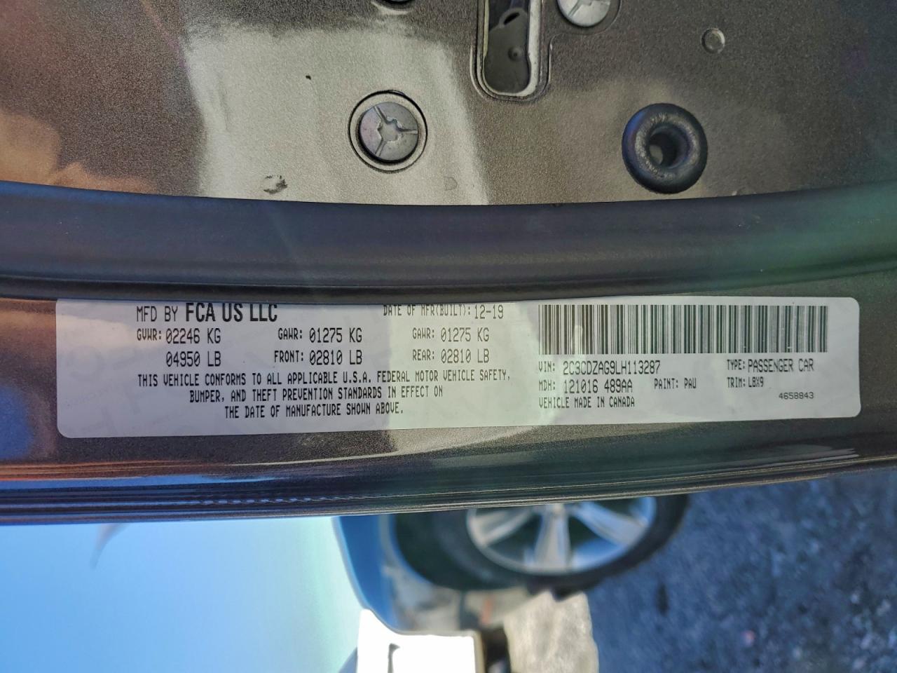 2020 Dodge Challenger Sxt VIN: 2C3CDZAG9LH113287 Lot: 94358735