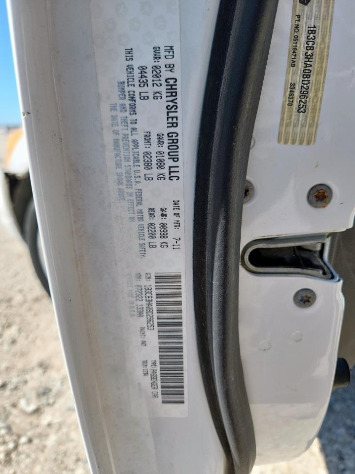 2011 Dodge Caliber Mainstreet VIN: 1B3CB3HA0BD296253 Lot: 92140655