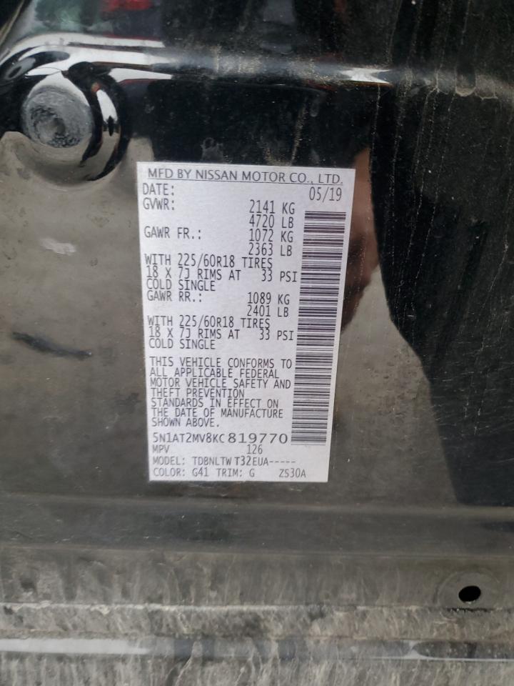 2019 Nissan Rogue S VIN: 5N1AT2MV8KC819770 Lot: 93124105