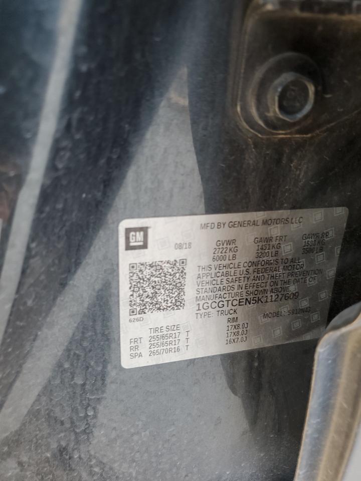 2019 Chevrolet Colorado Lt VIN: 1GCGTCEN5K1127609 Lot: 82768335