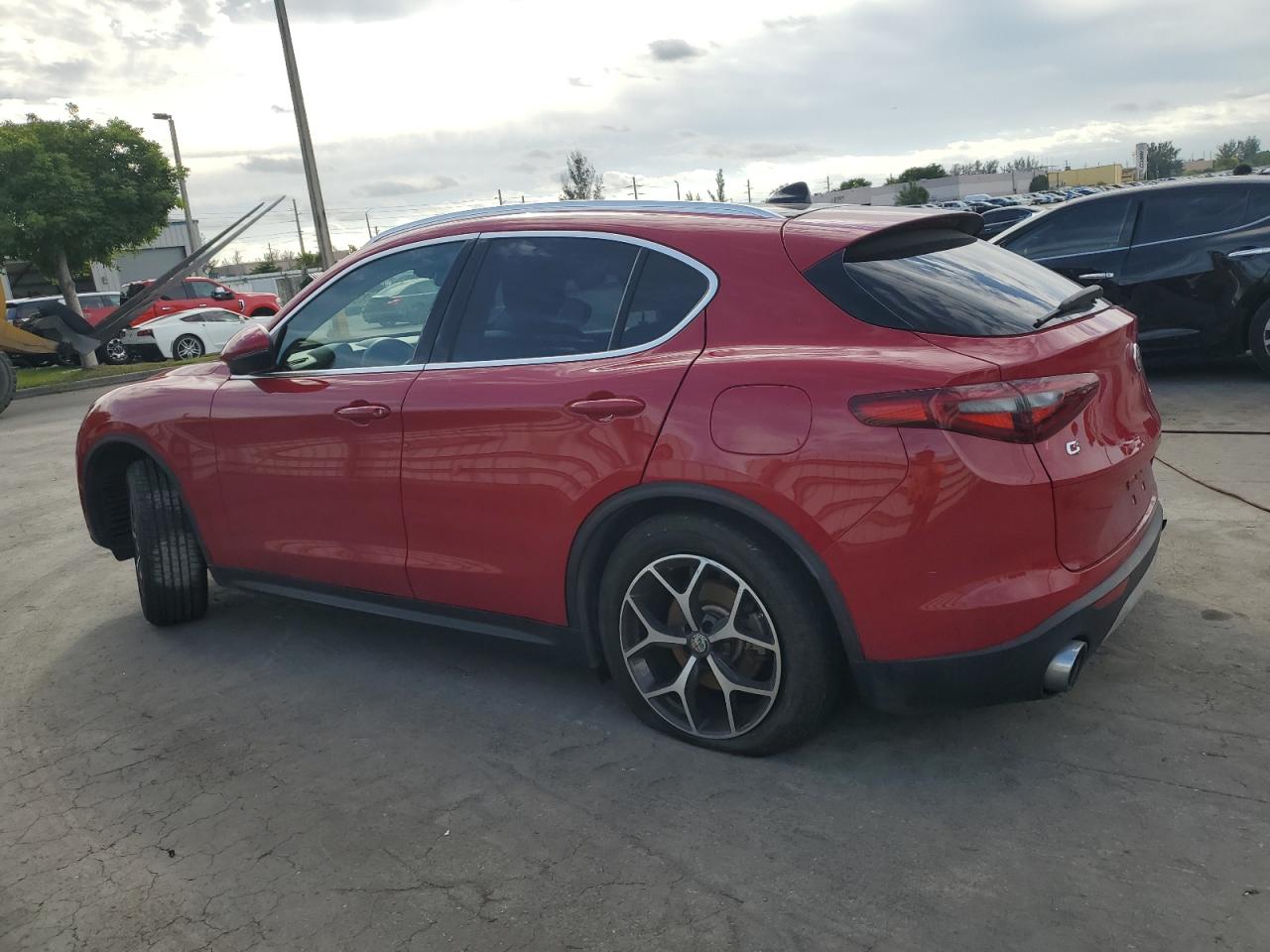2018 Alfa Romeo Stelvio Ti red null gas ZASFAKBN8J7C17145 photo #3