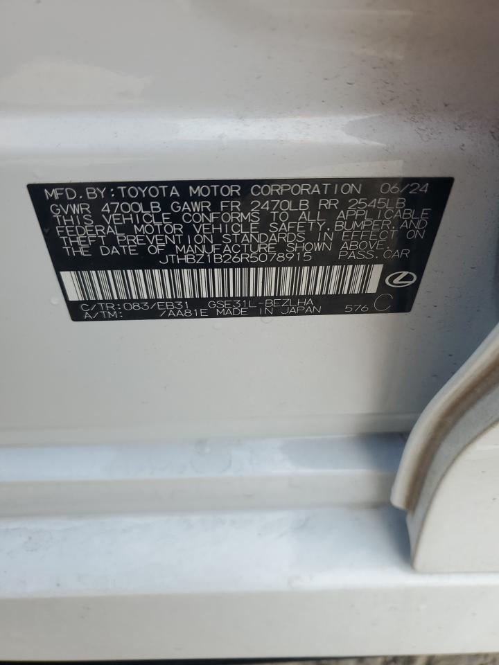 2024 Lexus Is 350 F Sport Design VIN: JTHBZ1B26R5078915 Lot: 91880365