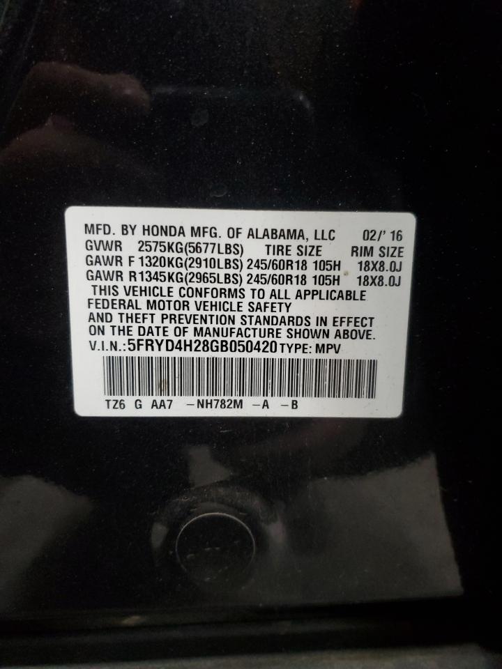 2016 Acura Mdx VIN: 5FRYD4H28GB050420 Lot: 92046785