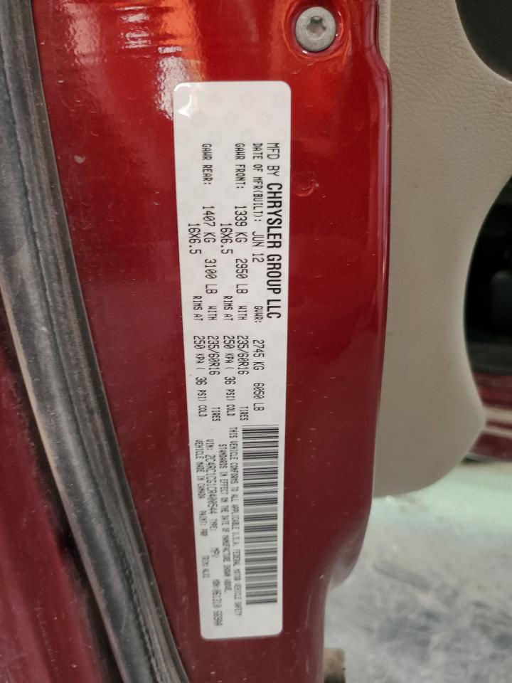 2012 Chrysler Town & Country Touring L VIN: 2C4RC1CG1CR400544 Lot: 90512445