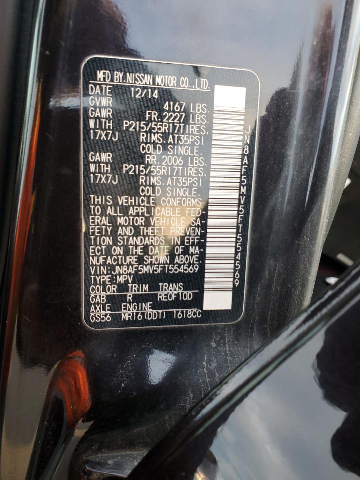 2015 Nissan Juke S VIN: JN8AF5MV5FT554569 Lot: 92890855