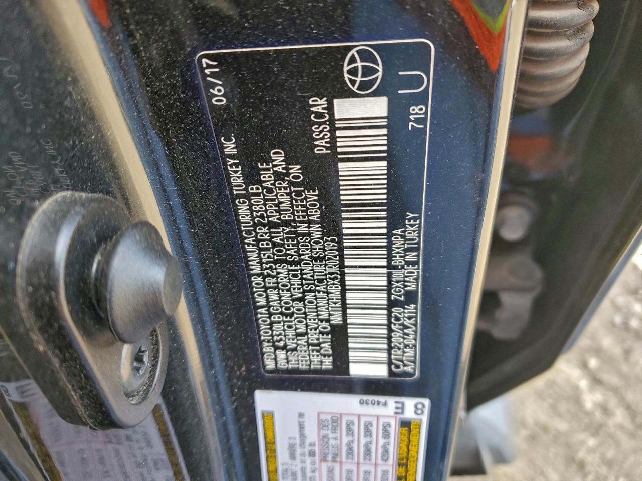 2018 Toyota C-Hr Xle VIN: NMTKHMBX3JR020193 Lot: 93291055