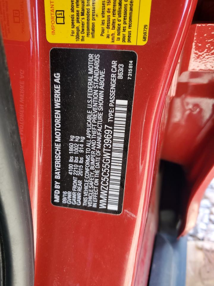 2016 Mini Cooper S Countryman VIN: WMWZC5C55GWT39697 Lot: 91775155