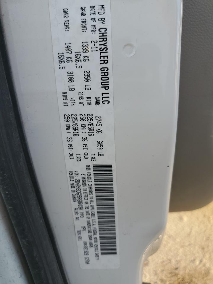 2011 Dodge Grand Caravan Mainstreet VIN: 2D4RN3DG2BR680190 Lot: 93713355