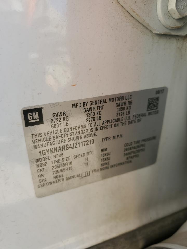 2018 Cadillac Xt5 VIN: 1GYKNARS4JZ117219 Lot: 91328005