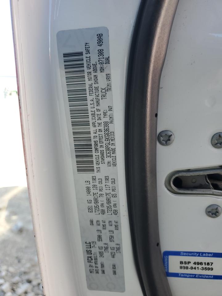 2019 Ram 3500 Tradesman VIN: 3C63RPGL6KG636388 Lot: 90715545