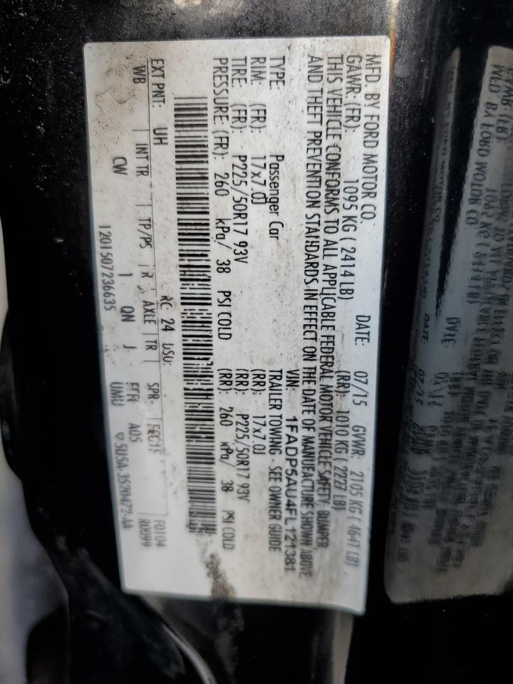 2015 Ford C-Max Se VIN: 1FADP5AU4FL121381 Lot: 94973335