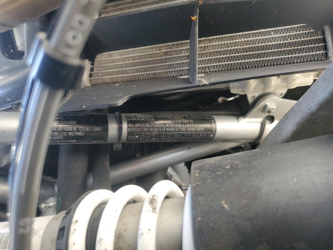 2019 BMW R 1250 Rt VIN: WB10J6308KZG34893 Lot: 91480695