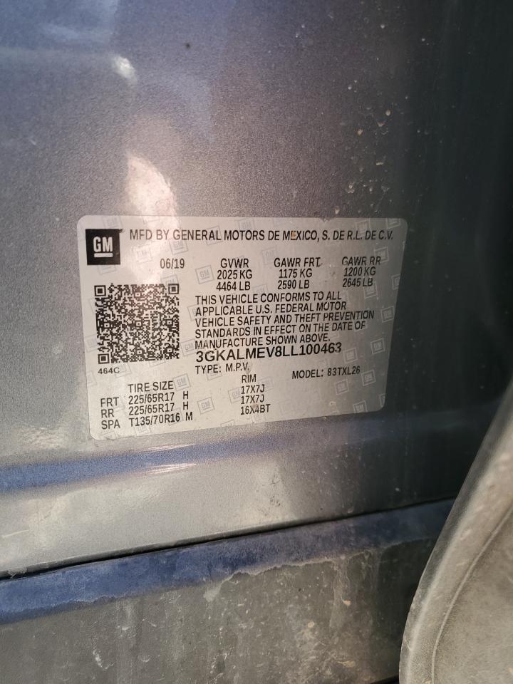 2020 GMC Terrain Sle VIN: 3GKALMEV8LL100463 Lot: 92678295