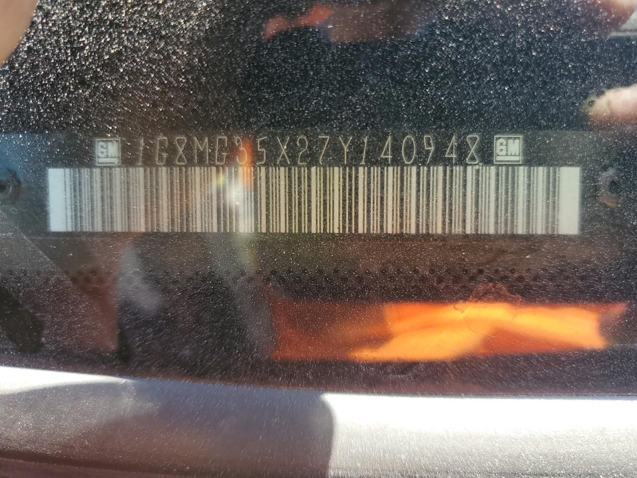 2007 Saturn Sky Redline VIN: 1G8MG35X27Y140948 Lot: 91447405