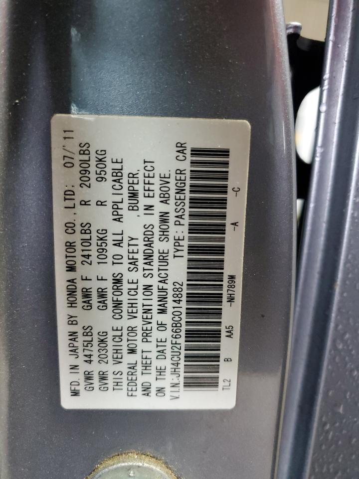 2011 Acura Tsx VIN: JH4CU2F66BC014882 Lot: 91301775