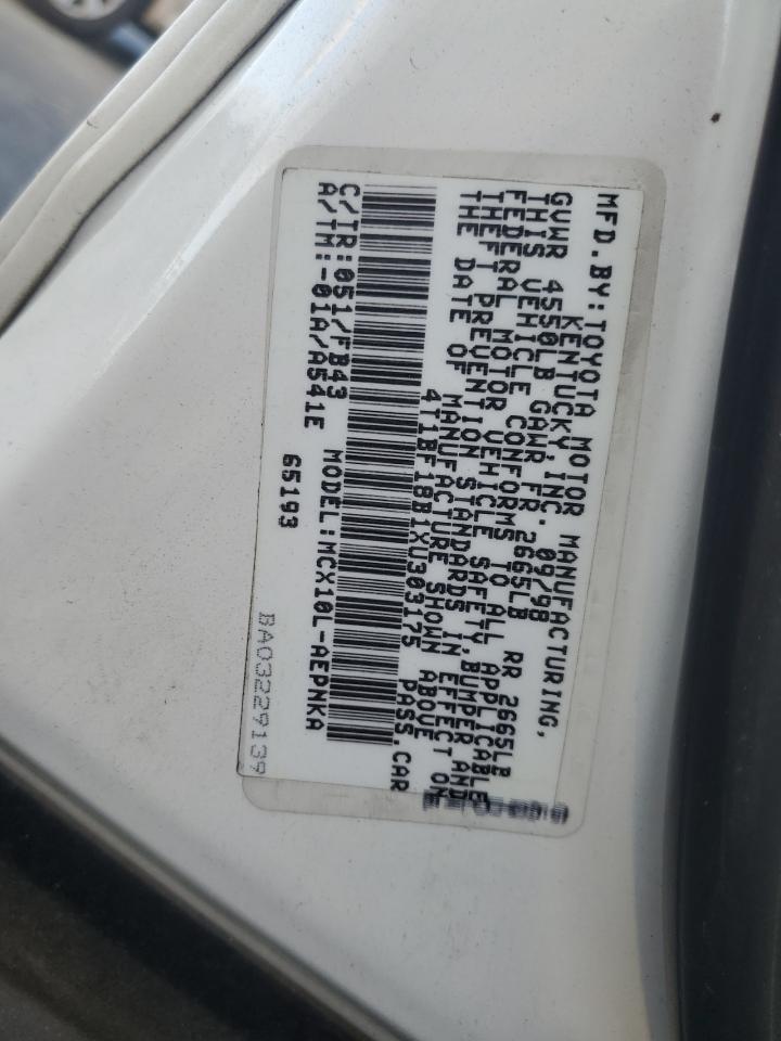 1999 Toyota Avalon Xl VIN: 4T1BF18B1XU303175 Lot: 92122685