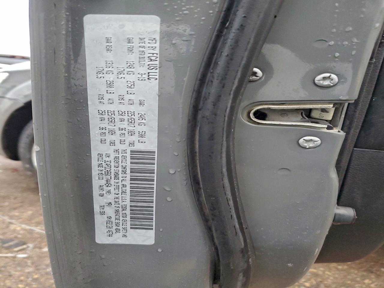 2019 Dodge Journey Se VIN: 3C4PDCAB6KT744454 Lot: 93770705