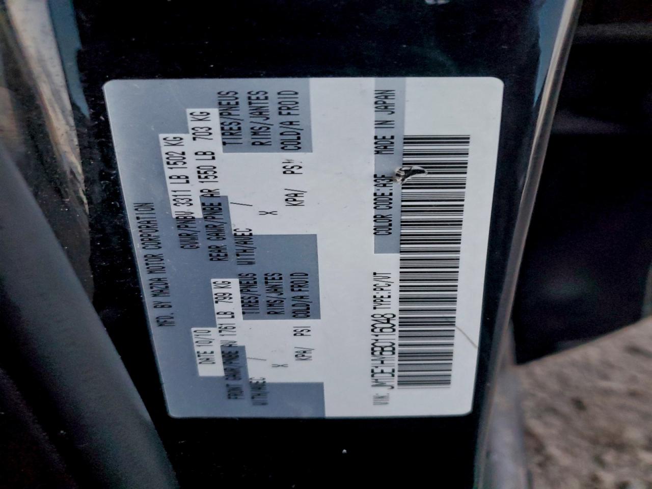 2011 Mazda Mazda2 VIN: JM1DE1HY6B0116048 Lot: 93431515