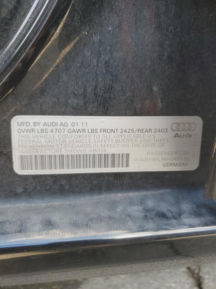 2011 Audi A4 Premium Plus VIN: WAUEFAFL9BN040138 Lot: 93194265