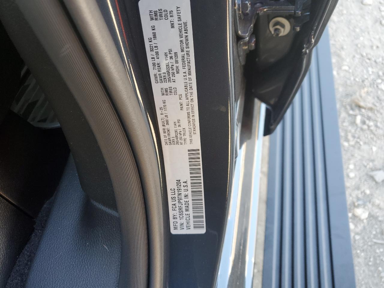 2026 Ram 1500 Laramie VIN: 1C6SRFJP9TN191204 Lot: 92279885