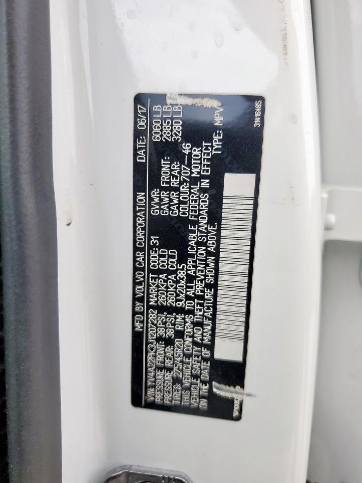 2018 Volvo Xc90 T6 VIN: YV4A22PK3J1207282 Lot: 92906885