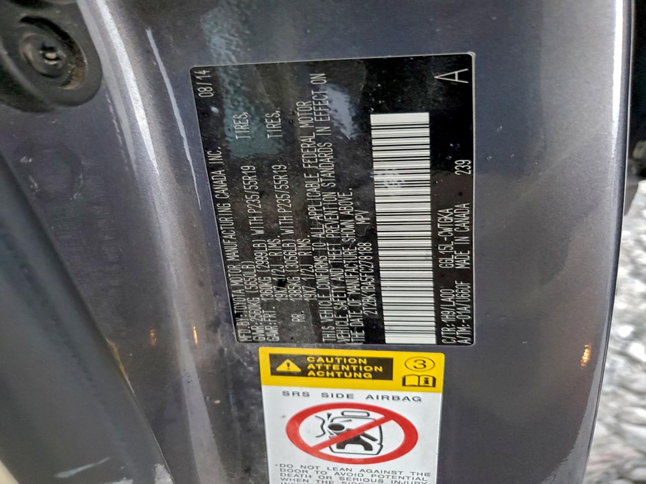 2015 Lexus Rx 350 Base VIN: 2T2BK1BA5FC278188 Lot: 93828925