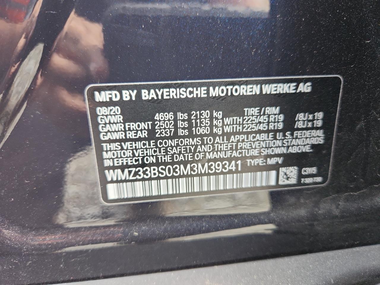 2021 Mini Cooper Jcw Countryman All4 VIN: WMZ33BS03M3M39341 Lot: 90724215