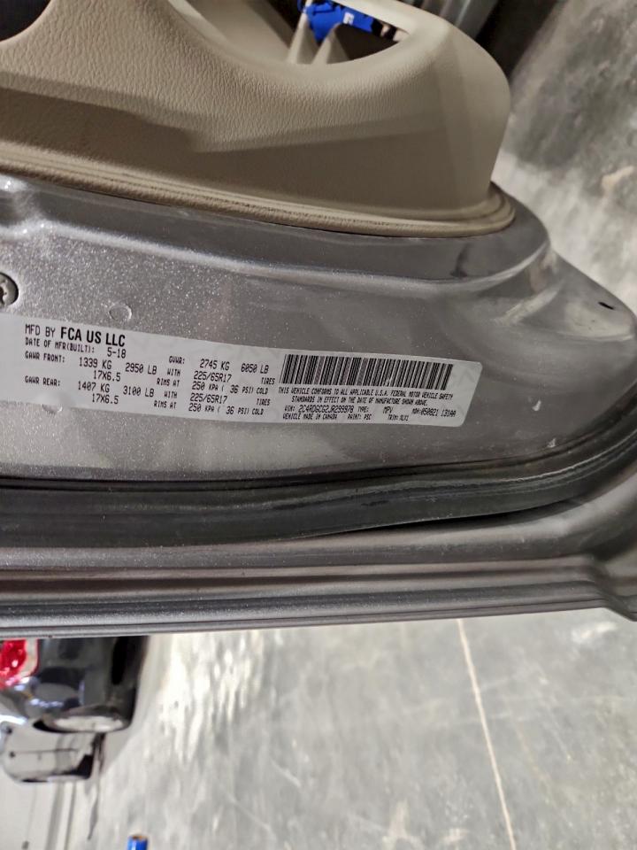 2018 Dodge Grand Caravan Sxt VIN: 2C4RDGCG2JR299978 Lot: 93859725