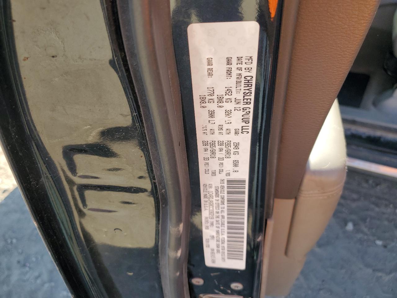 2012 Dodge Durango Sxt VIN: 1C4RDJAG8CC336219 Lot: 93329465