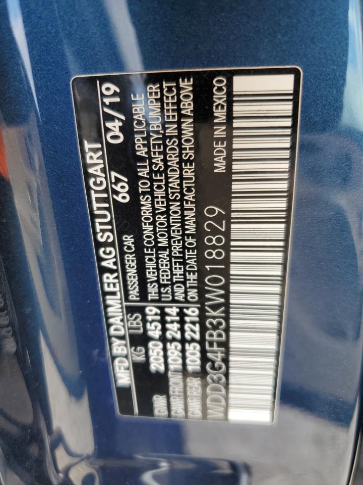 2019 Mercedes-Benz A 220 4Matic VIN: WDD3G4FB3KW018829 Lot: 91218145