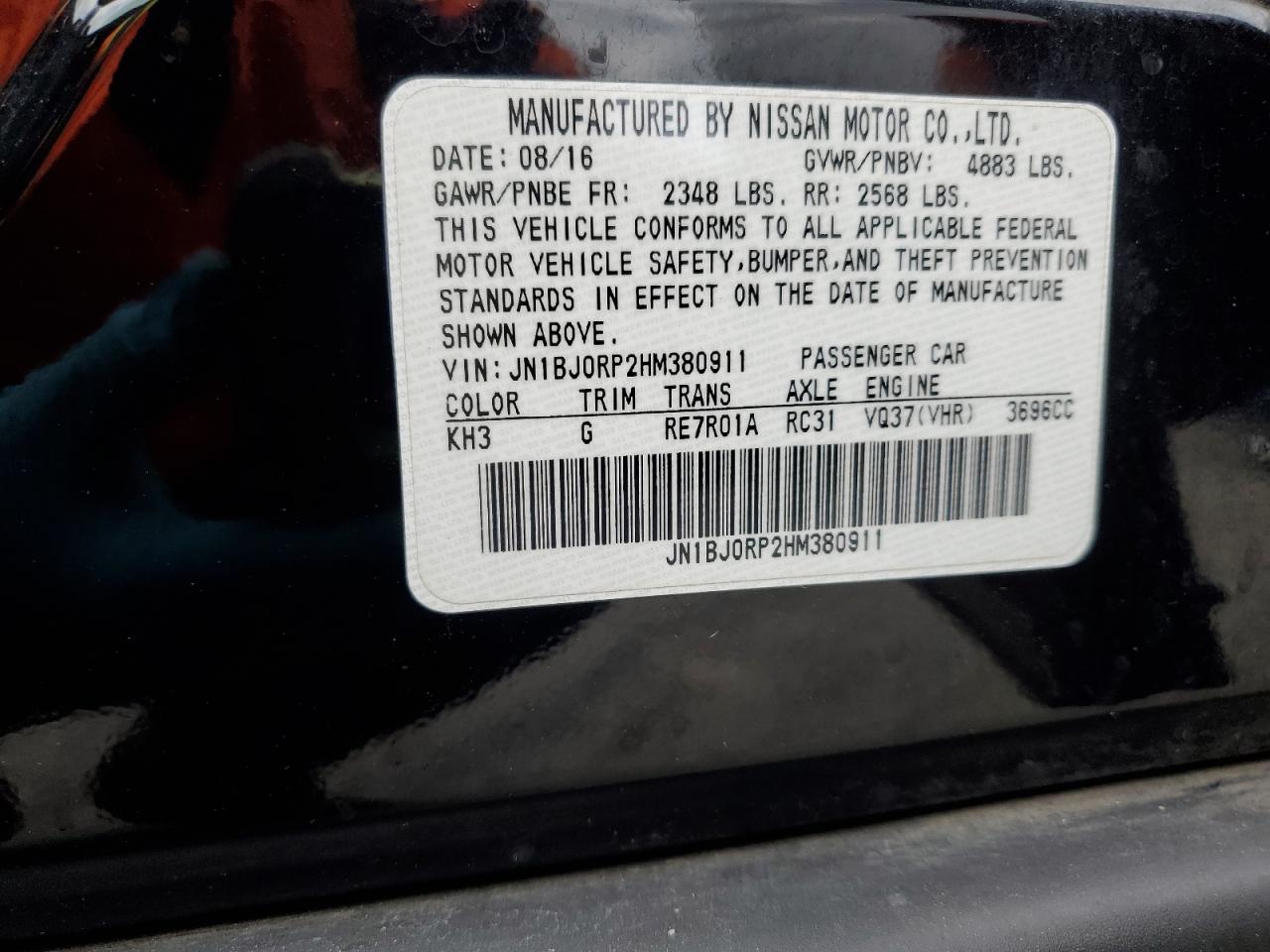 2017 Infiniti Qx50 VIN: JN1BJ0RP2HM380911 Lot: 93382985