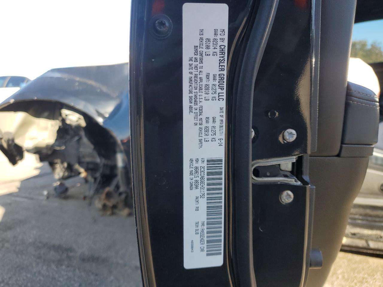 2014 Chrysler 300 S VIN: 2C3CCABG6EH311752 Lot: 92314025