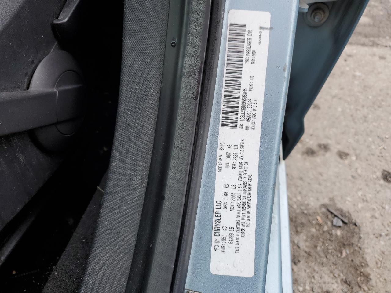 2009 Chrysler Sebring Touring VIN: 1C3LC56B09N506085 Lot: 92040215