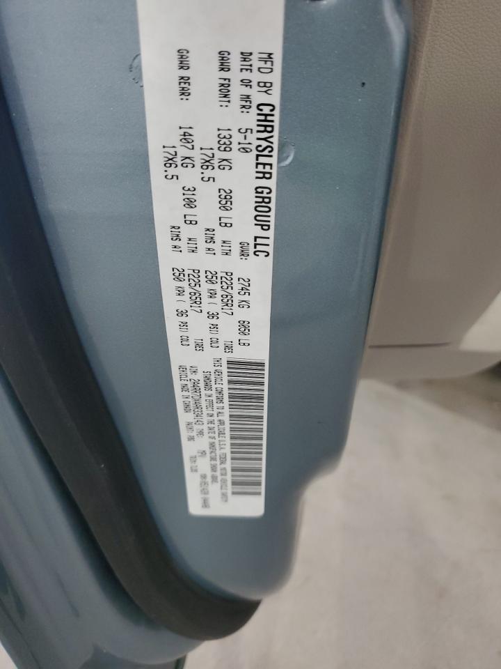 2010 Chrysler Town & Country Limited VIN: 2A4RR7DX4AR334143 Lot: 91277005