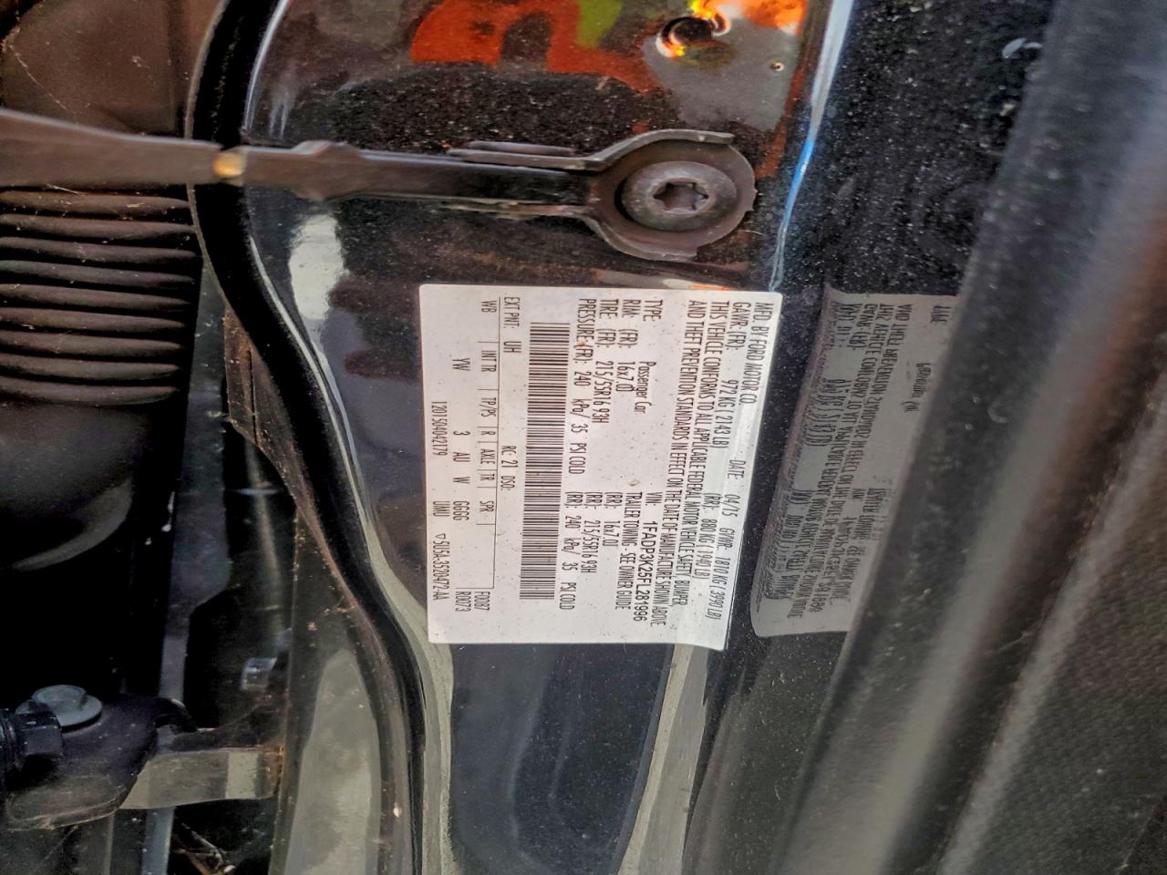 2015 Ford Focus Se VIN: 1FADP3K25FL281996 Lot: 94598465