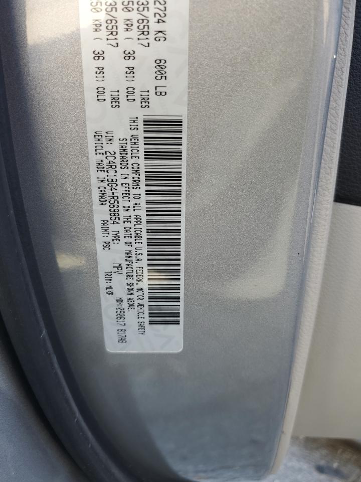 2017 Chrysler Pacifica Touring L VIN: 2C4RC1BG4HR569854 Lot: 92595425